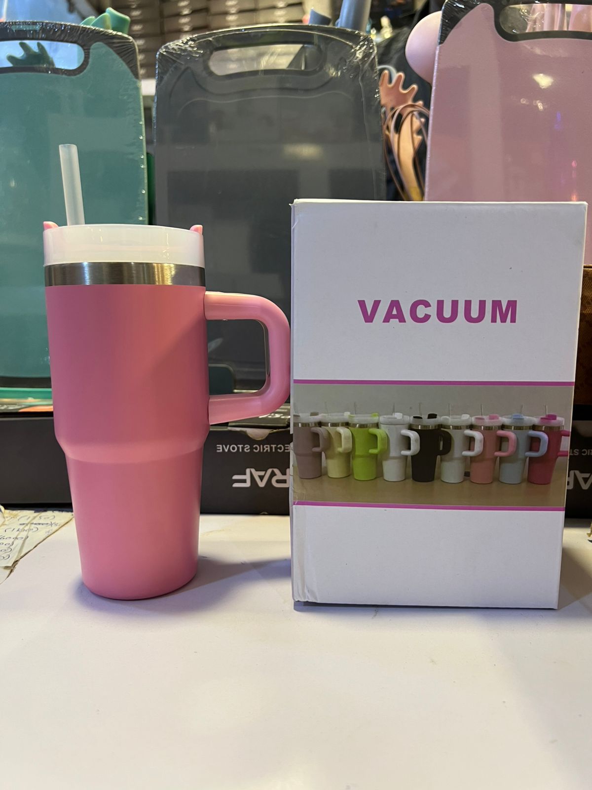Mini Travel Tumbler with Handle & Straw – 480ml (Hot & Cold)