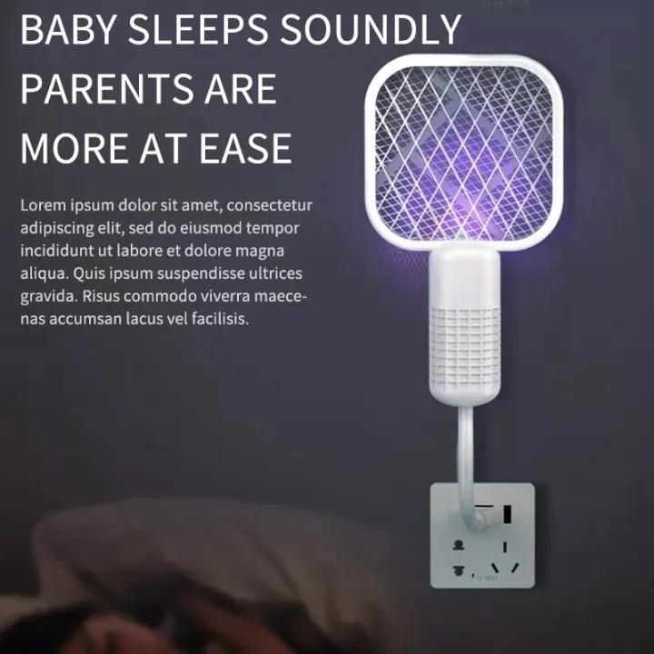 Mini USB Rechargeable Mosquito Racket with UV Light – Portable Electric Bug Zapper & Fly Swatter