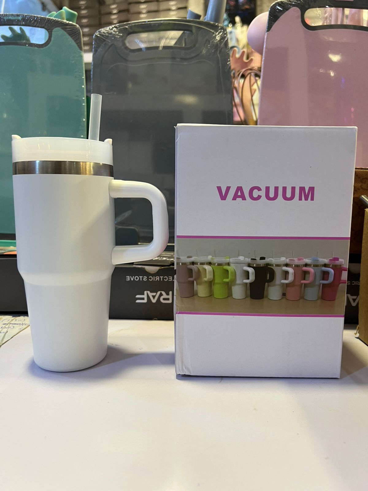 Mini Travel Tumbler with Handle & Straw – 480ml (Hot & Cold)